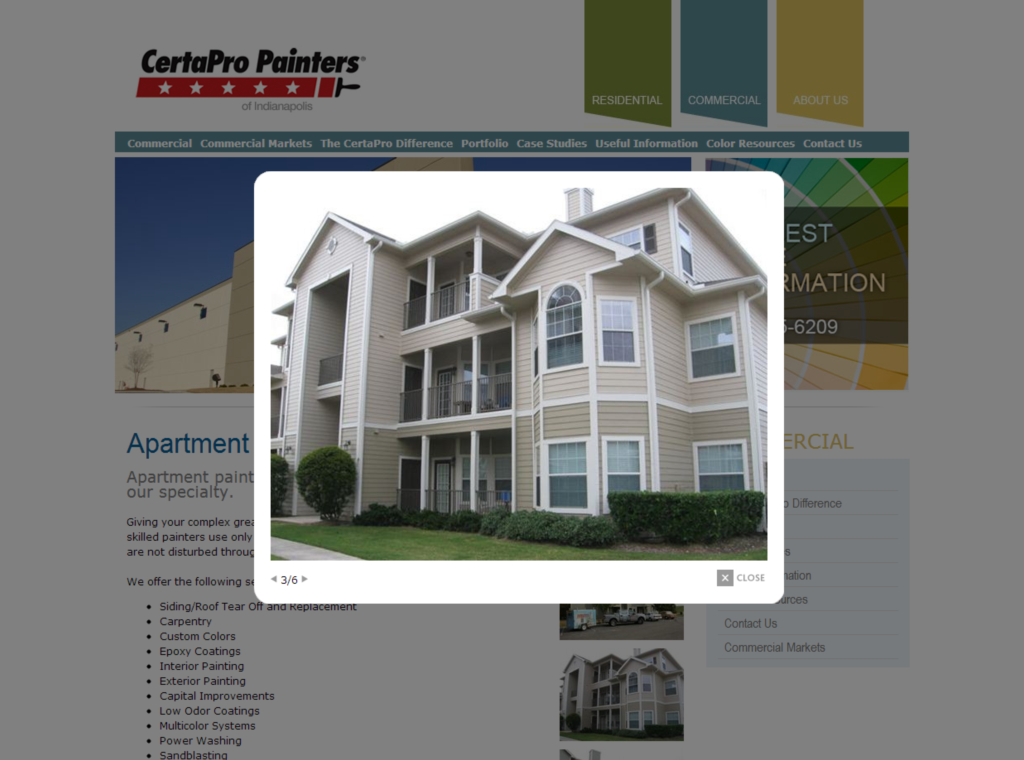 Indianapolis  Design & Development/Flash for CertaPro Painters of
